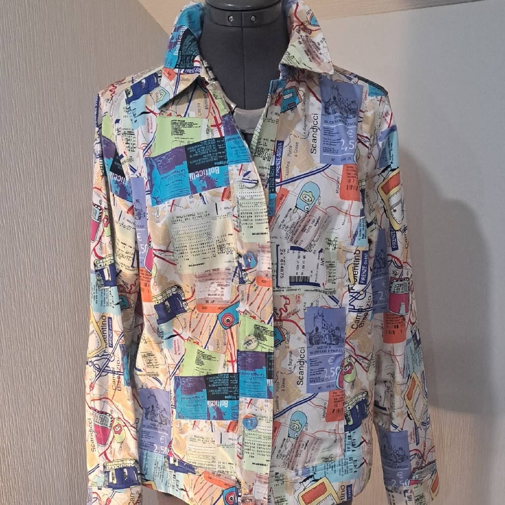 Attyre Multicolor Graphic Print Women's Blazer